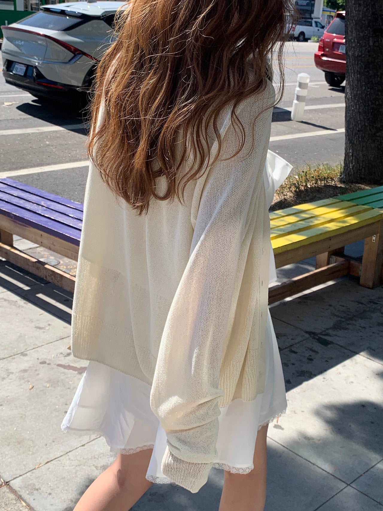 cream即納 Vera summer V-neck cardigan-2col