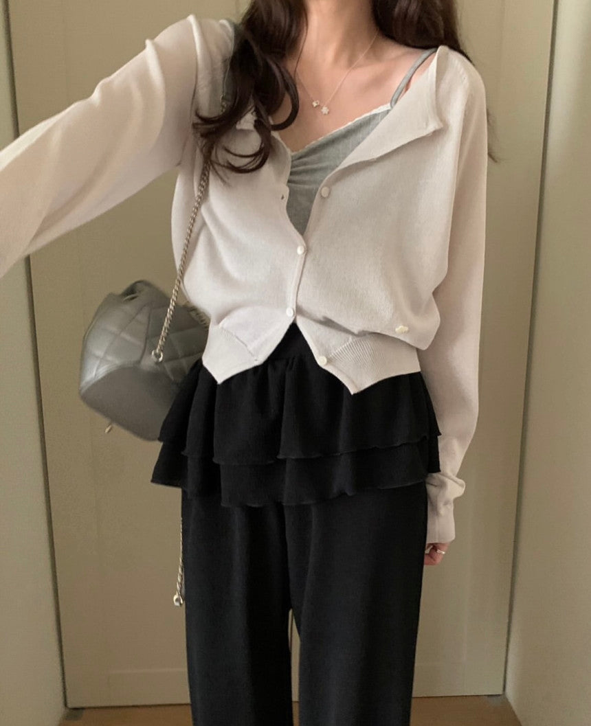 loose linen cardigan-5col
