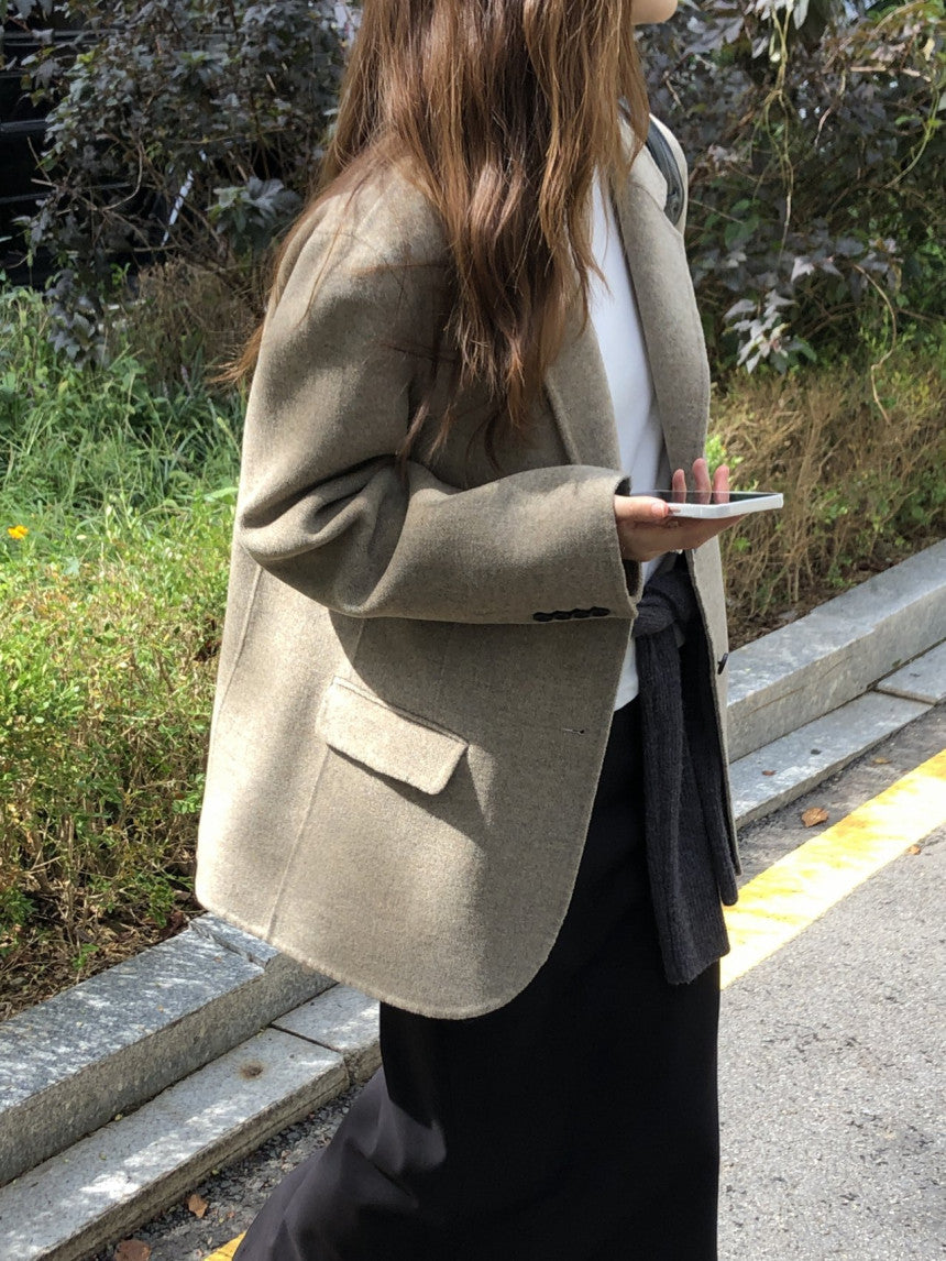 Adele meribo wool handmade jacket-2col