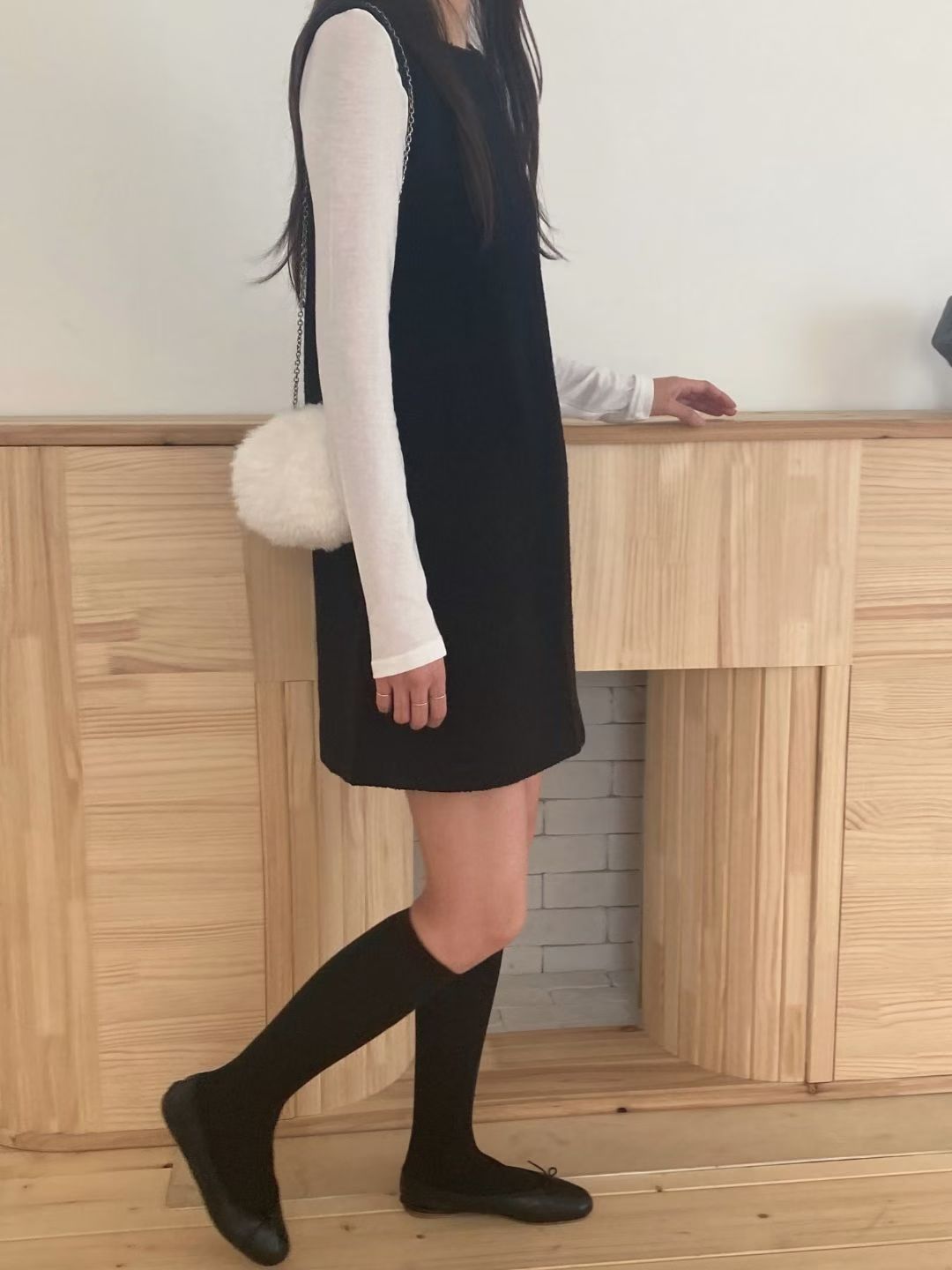 Wool boucle onepiece-2col