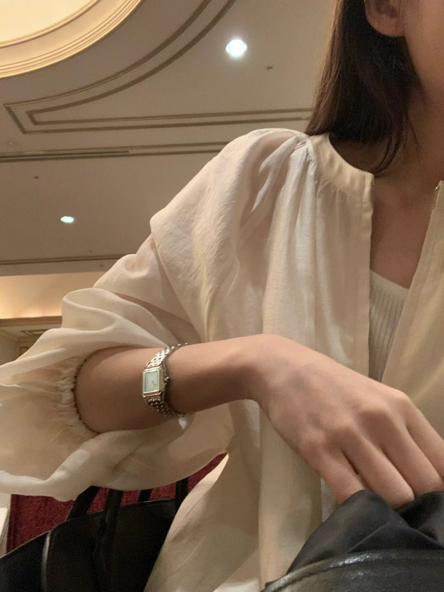 Ounce sheer shirring jumper