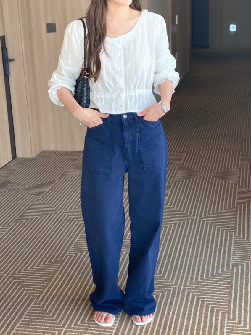 moen frill blouse-2col