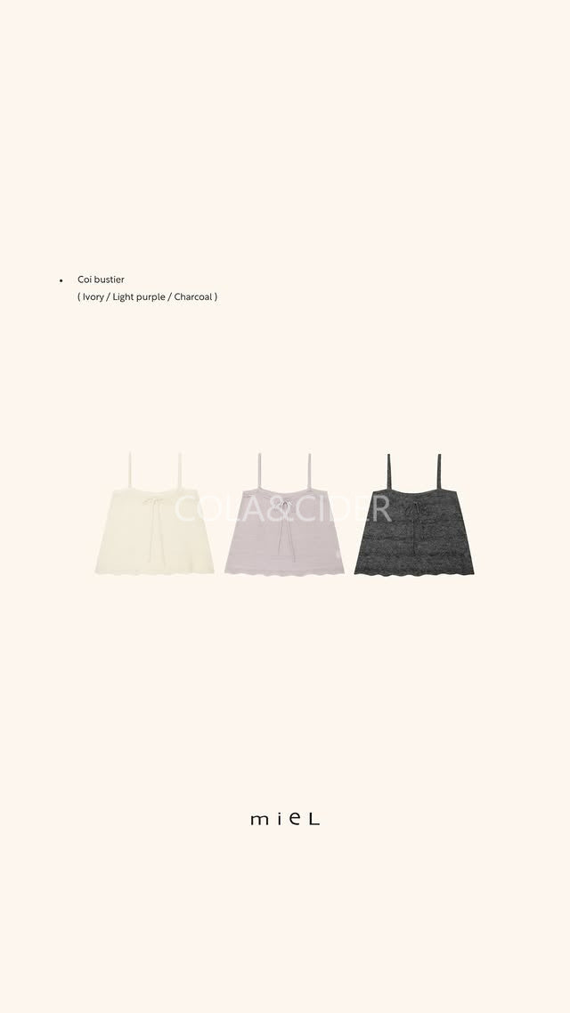 Koi knit bustier-3col