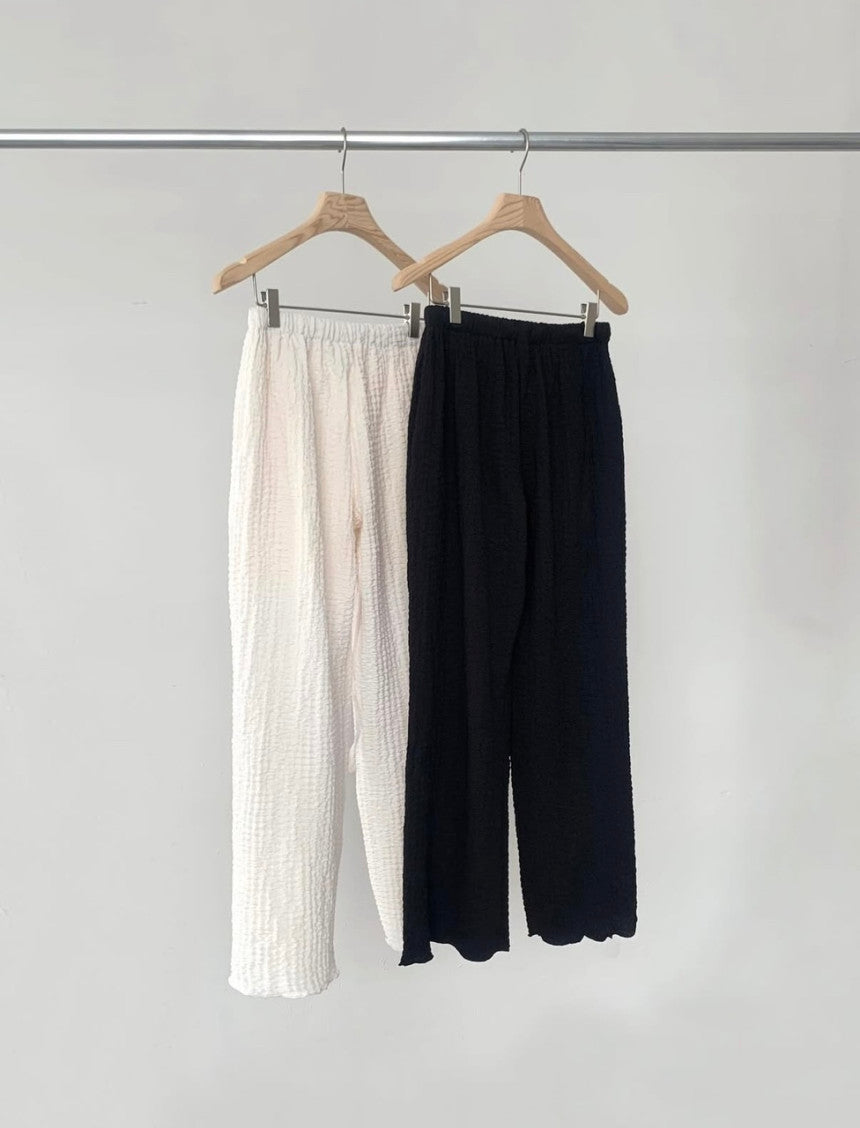 liter niece wrinkle pants-2col
