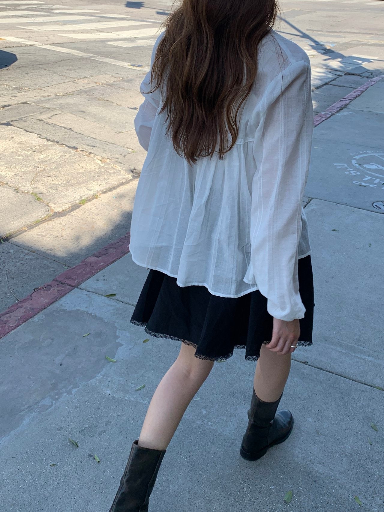 Arel V-neck string blouse