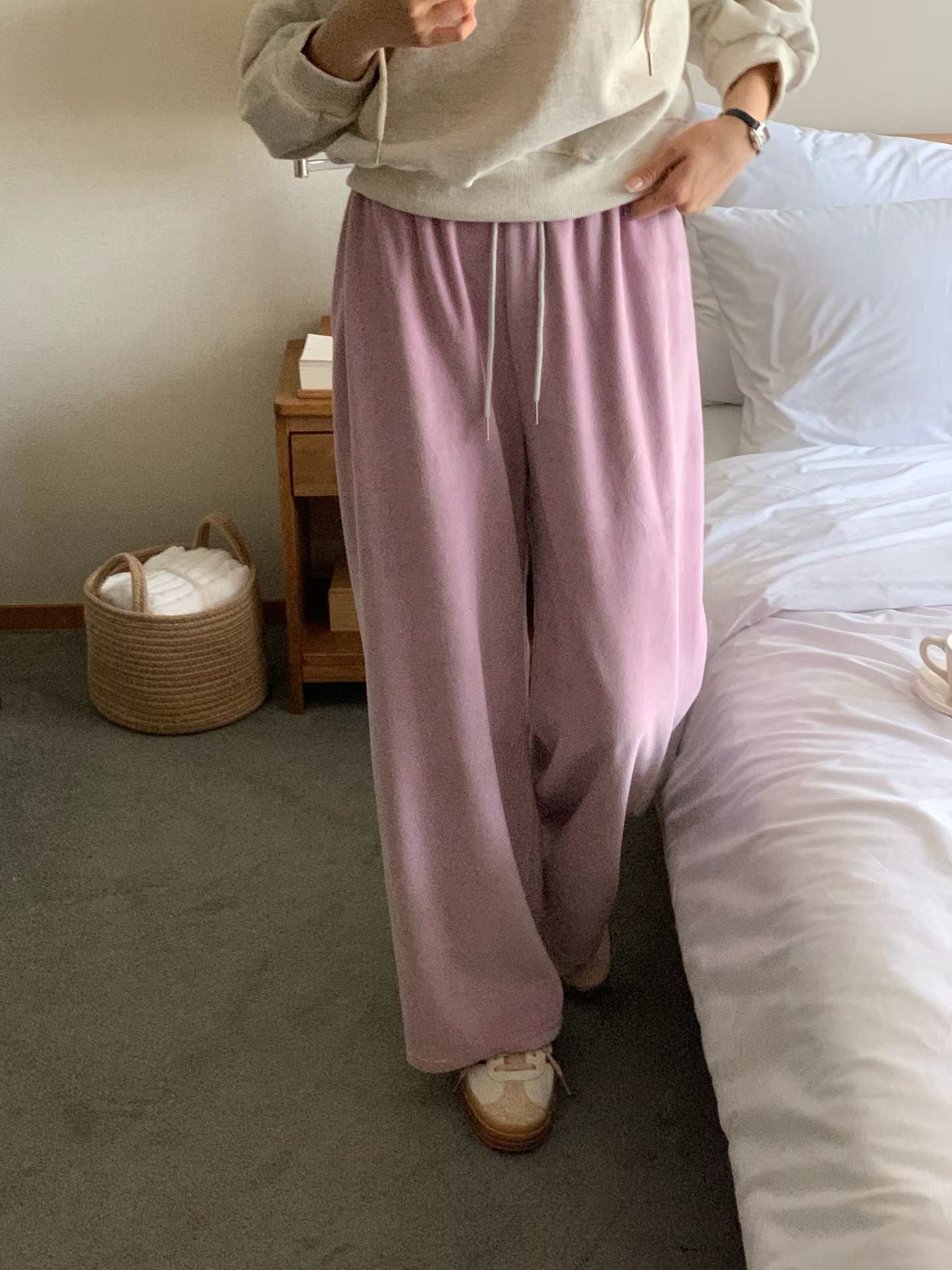 Haimi velua wide pants-4col