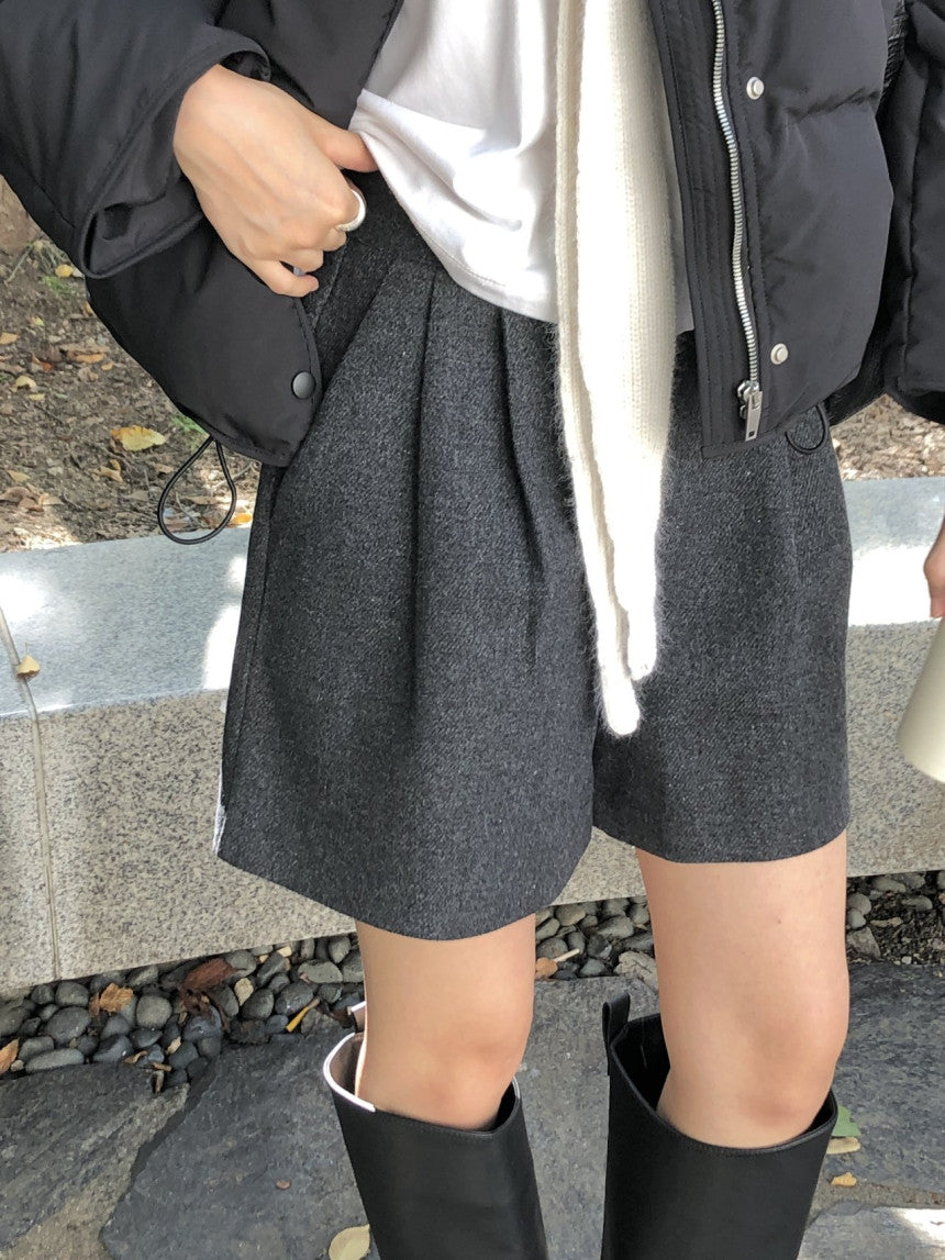 Eloy wool half pants-2col