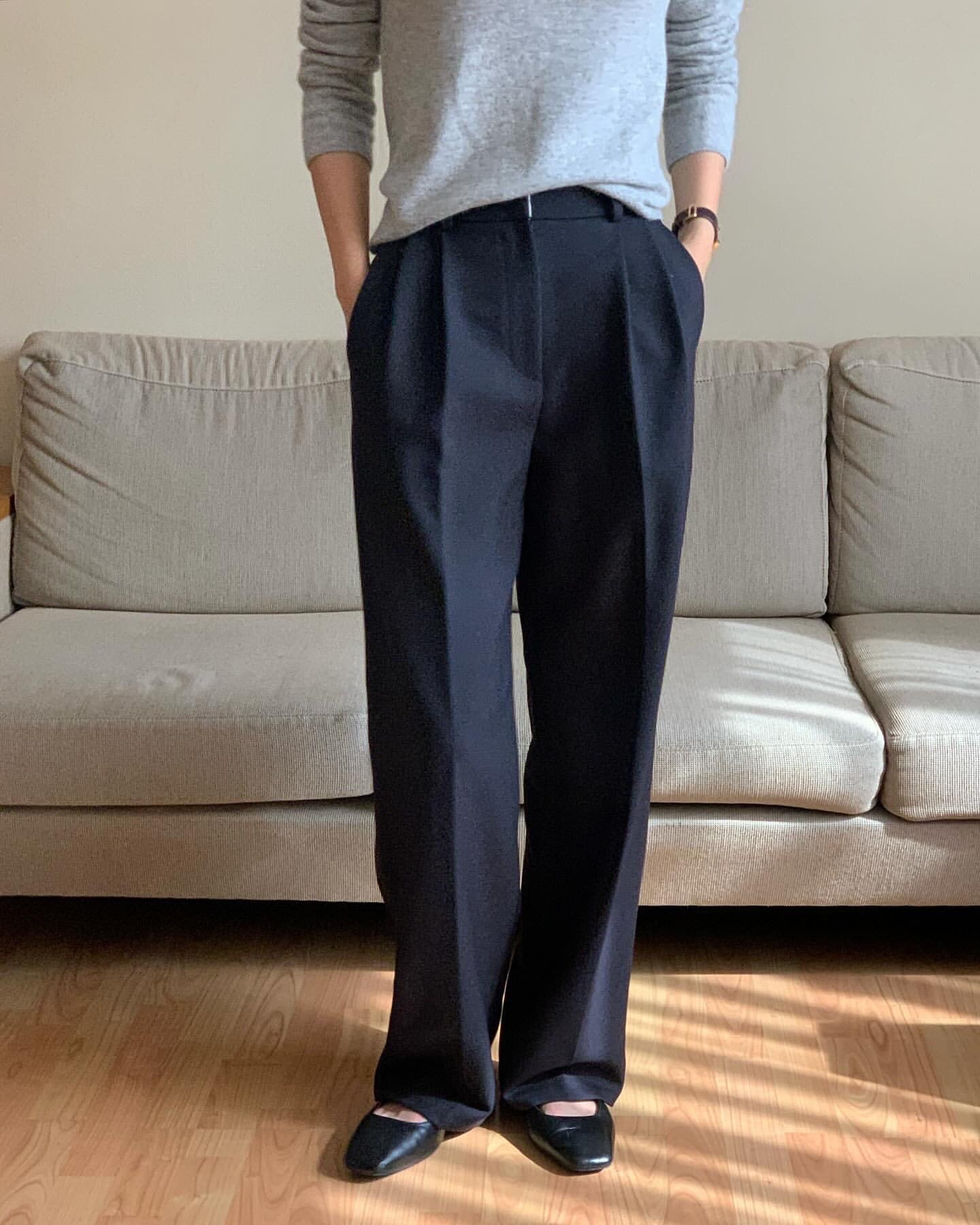 Flow two pintuck slacks-3col