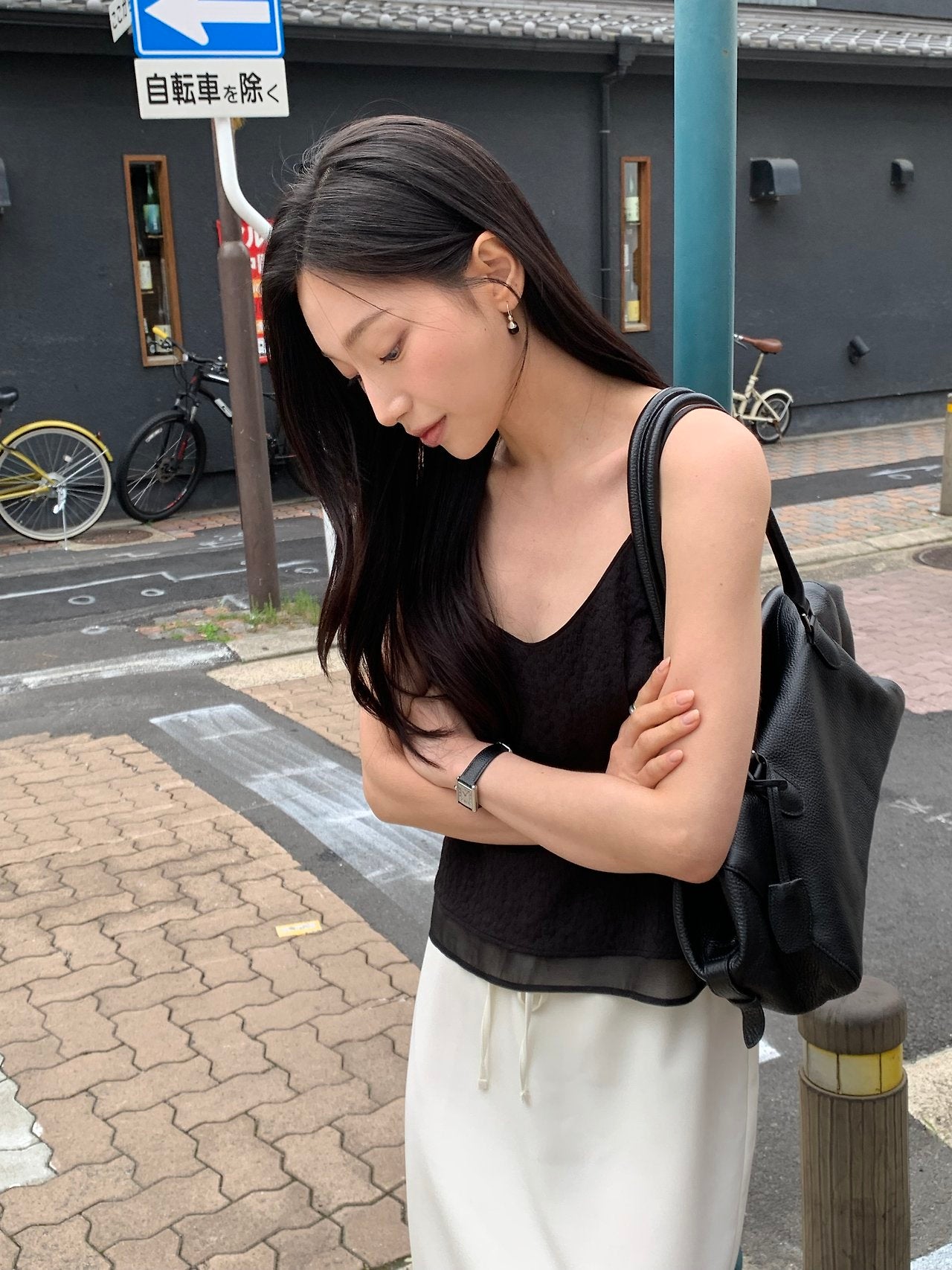 Ciel flower texture sleeveless-2col
