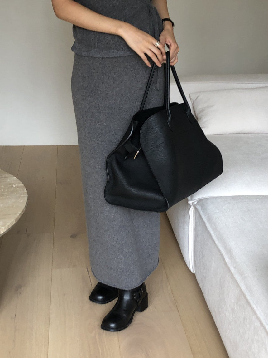 Amel wholegament cashmere knit skirt-3col