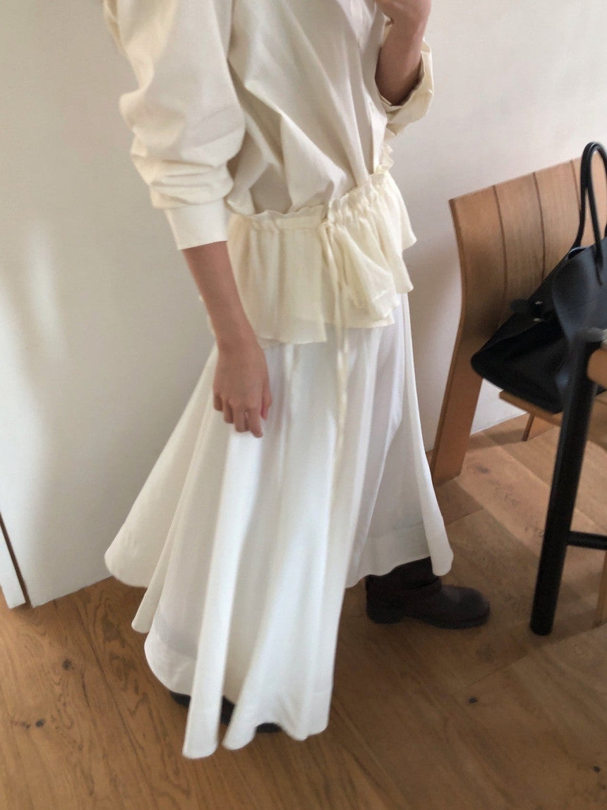 Firenze long flare skirt-2col