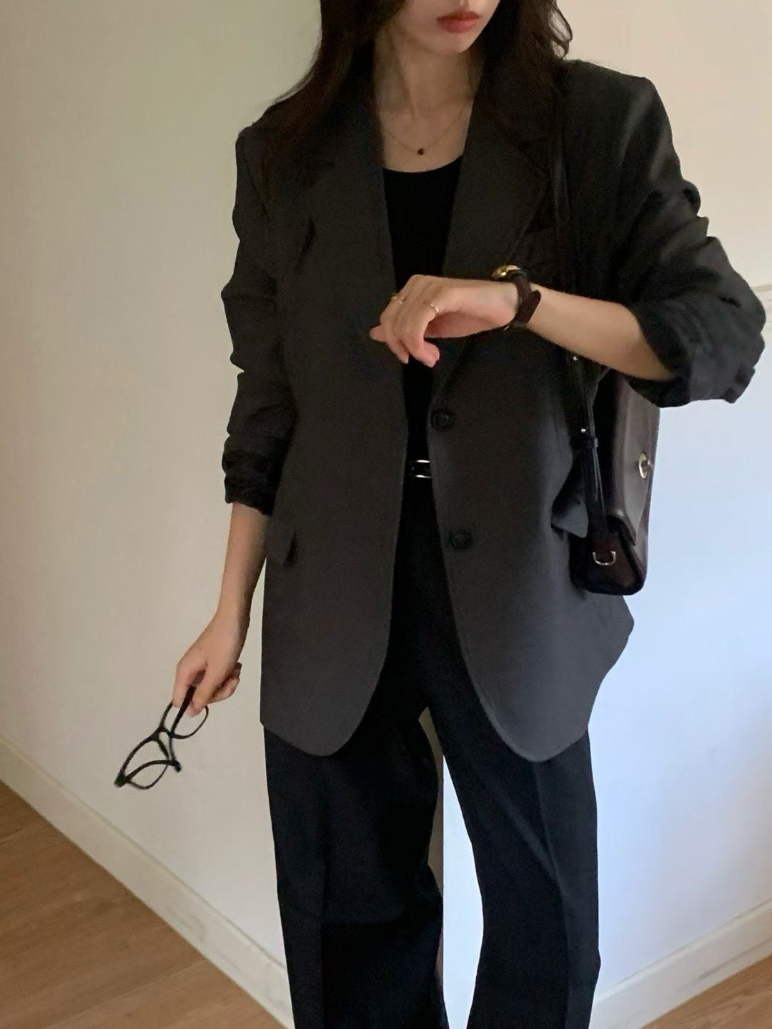 Jennie single two button jacket-3col