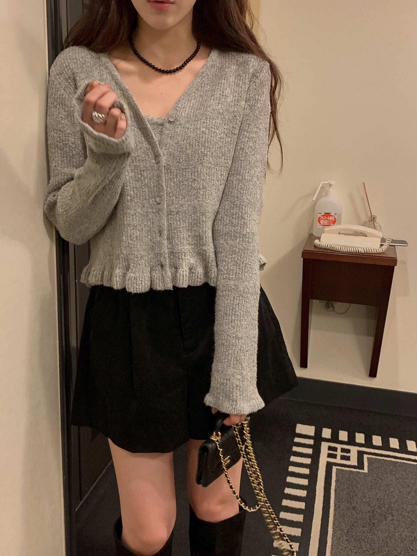 Corr bustier&cardigan-3col