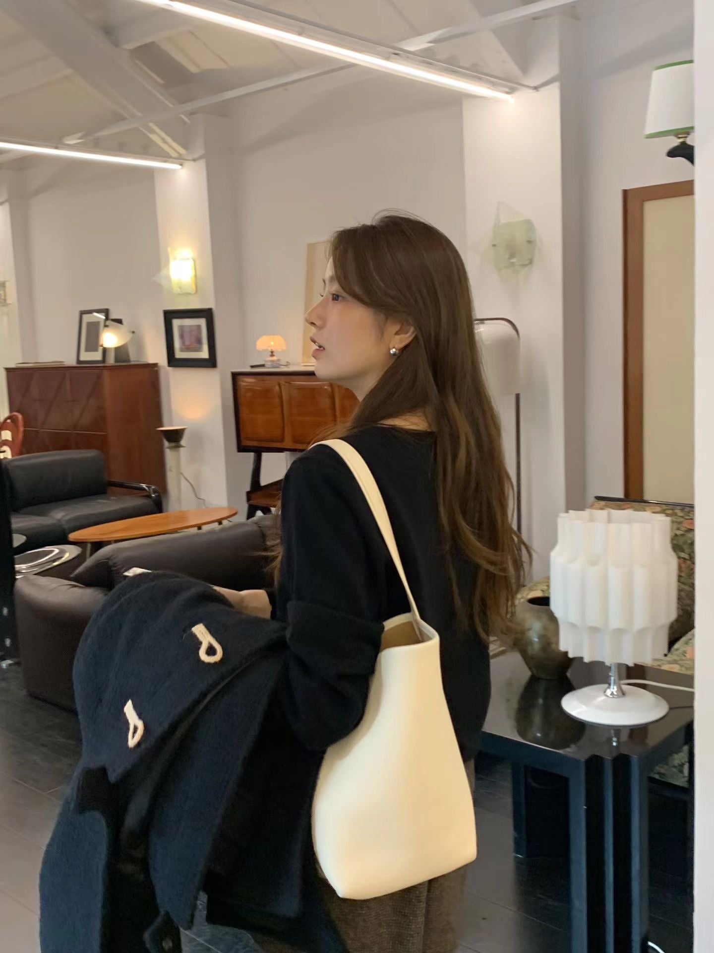 Ounce lage deep V-neck knit-3col