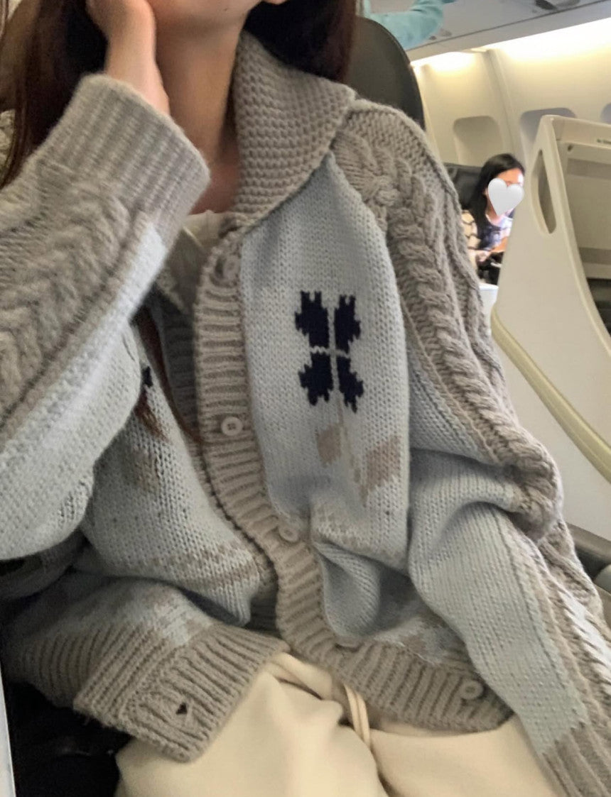 Flower kowechan knit-2col