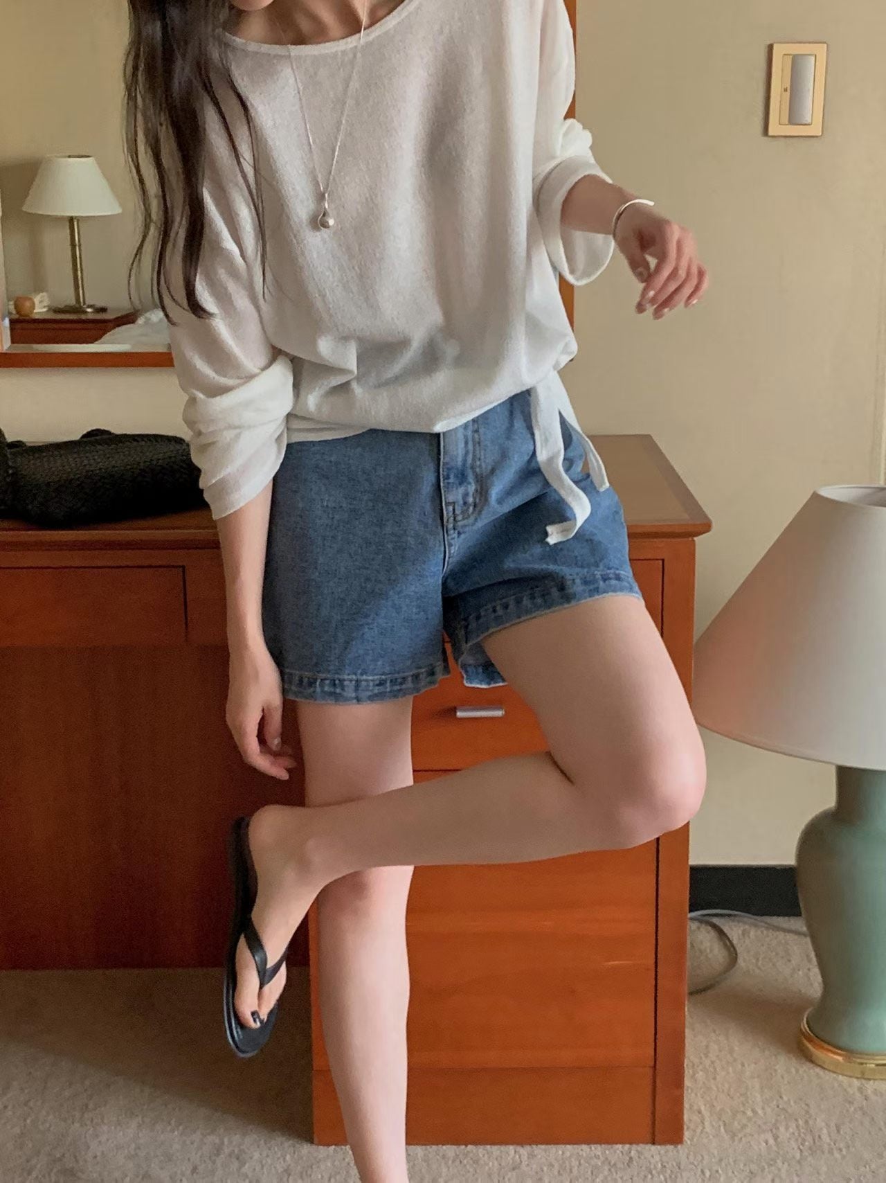 linen bow T-3col