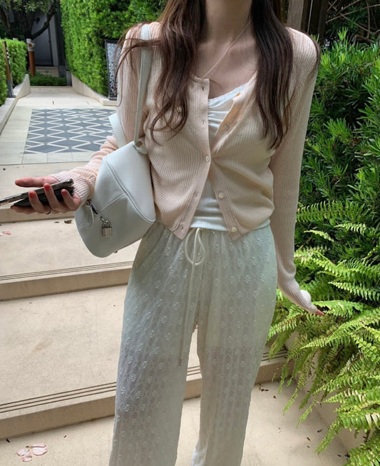 Mamonde linen cardigan-4col