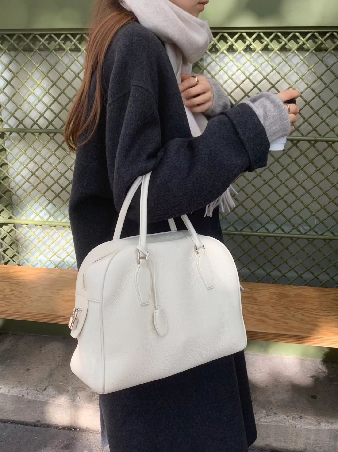 Ounce cashmere double over coat-2col