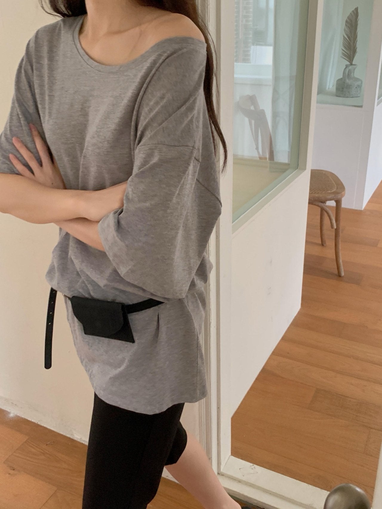Off-shoulder T-4col
