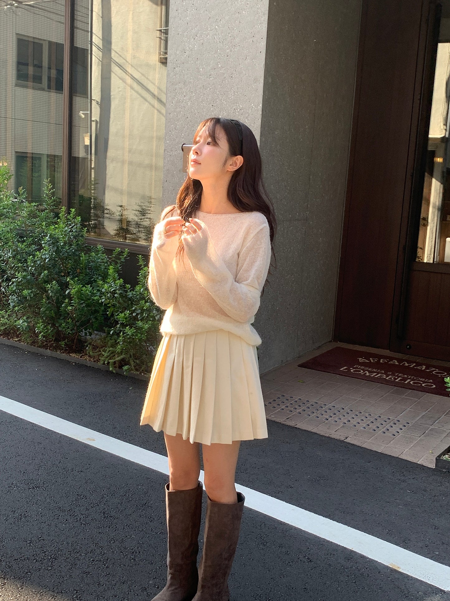 classic wool skirt-3col