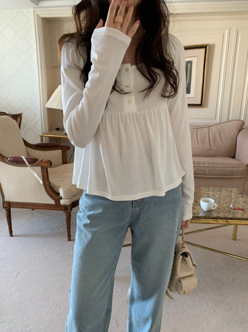 sale ivory即納 en blouse T-2col
