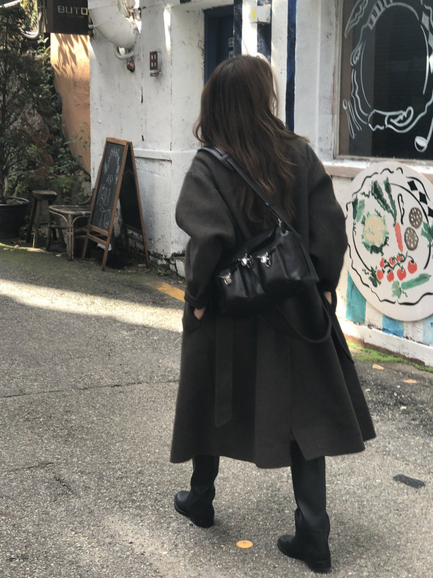 Noel high neck handmade coat-2col