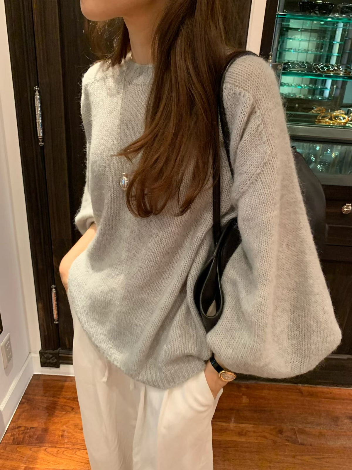 Ounce balloon mohair knit-3col