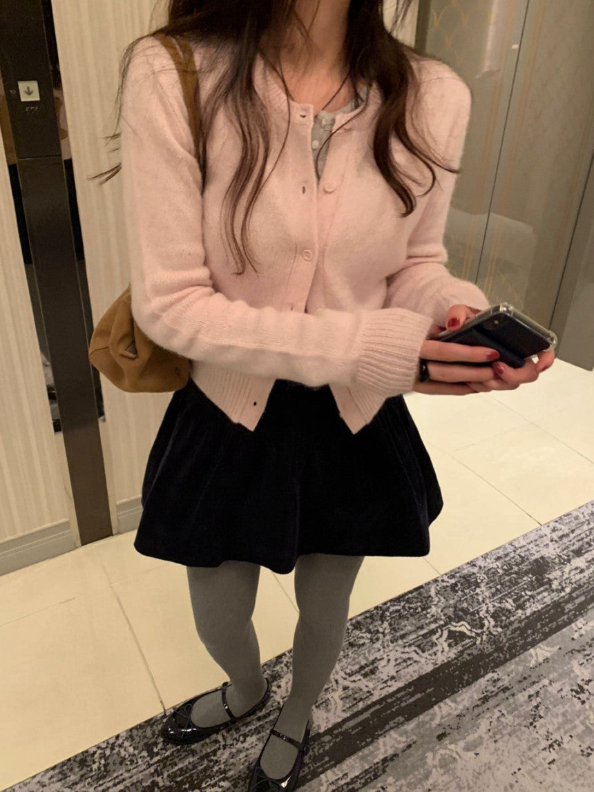 Michelle baby alpaca cardigan-4col