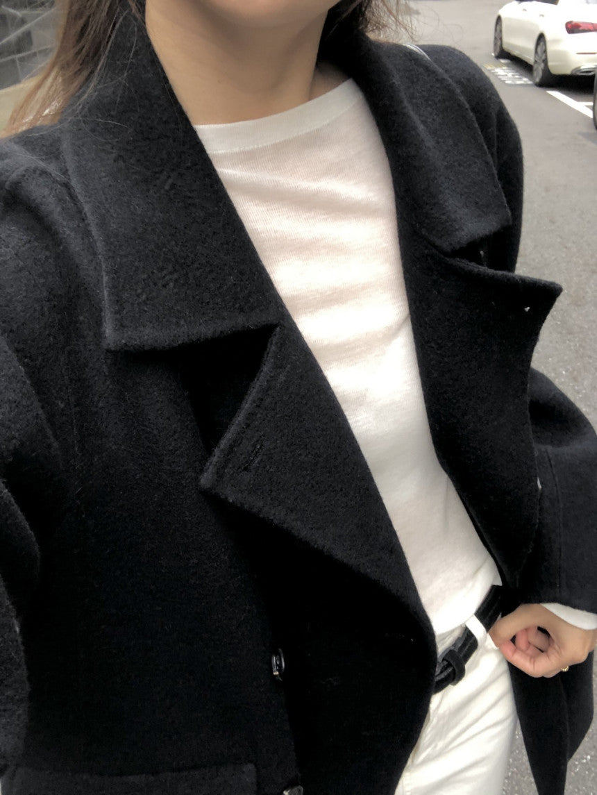 Ellen double handmade coat-2col