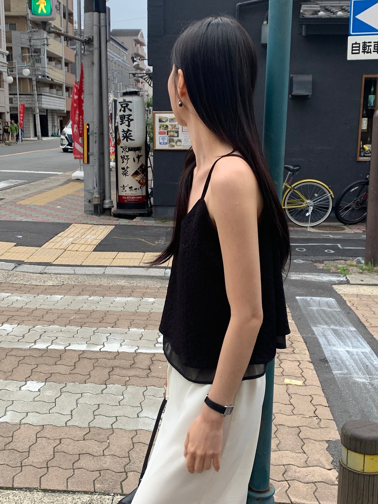 Ciel flower texture sleeveless-2col