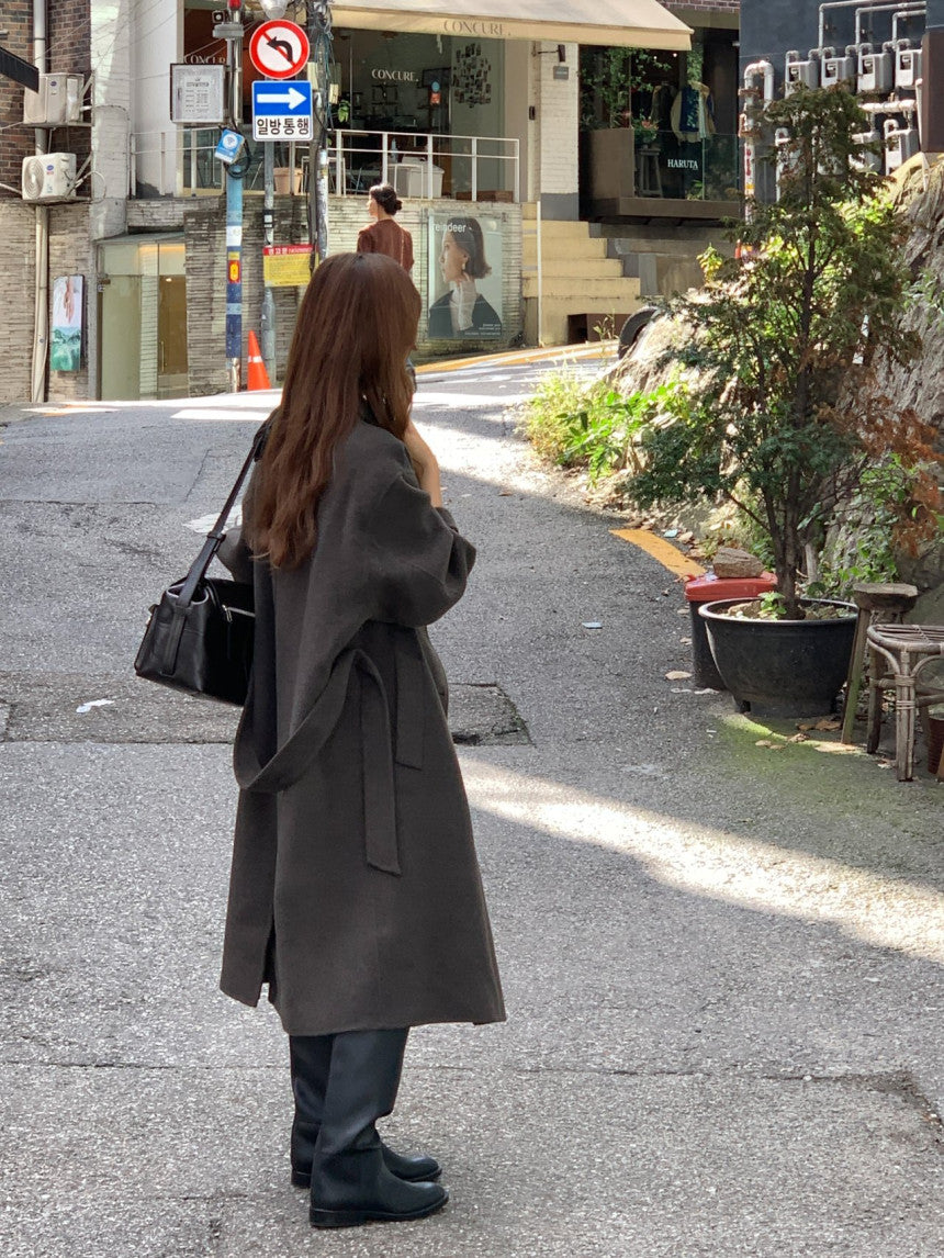 Noel high neck handmade coat-2col