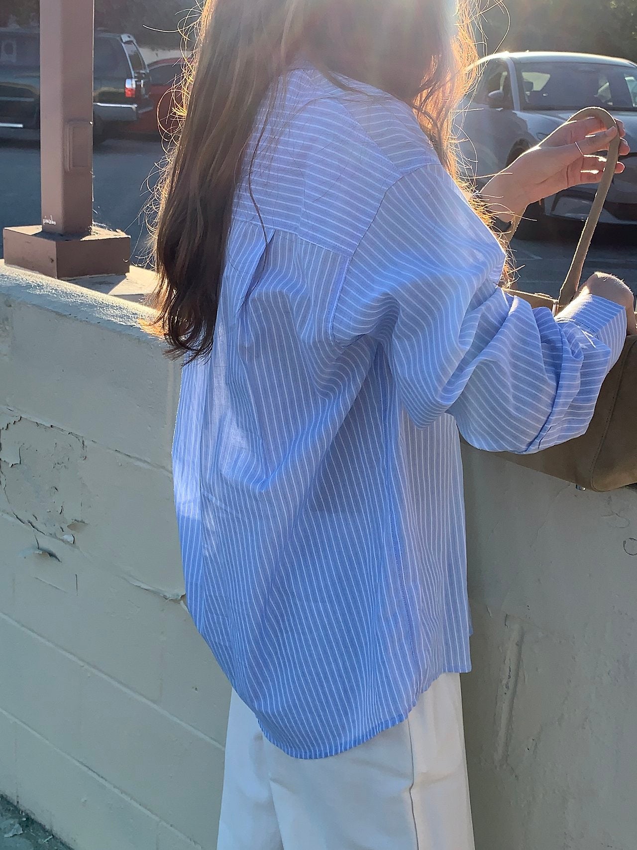 Rien light stripe shirt-2col