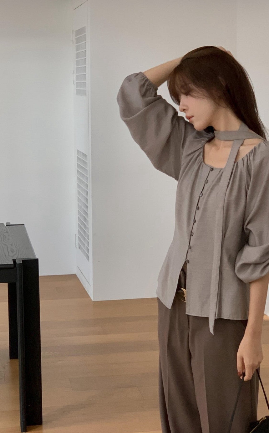 Mute wool blouse-4col