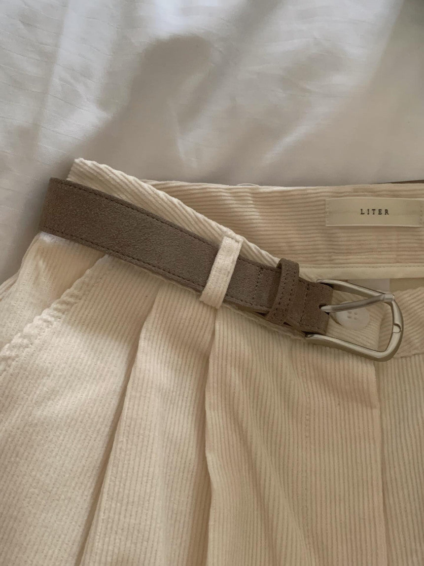 liter mog real leather suede belt