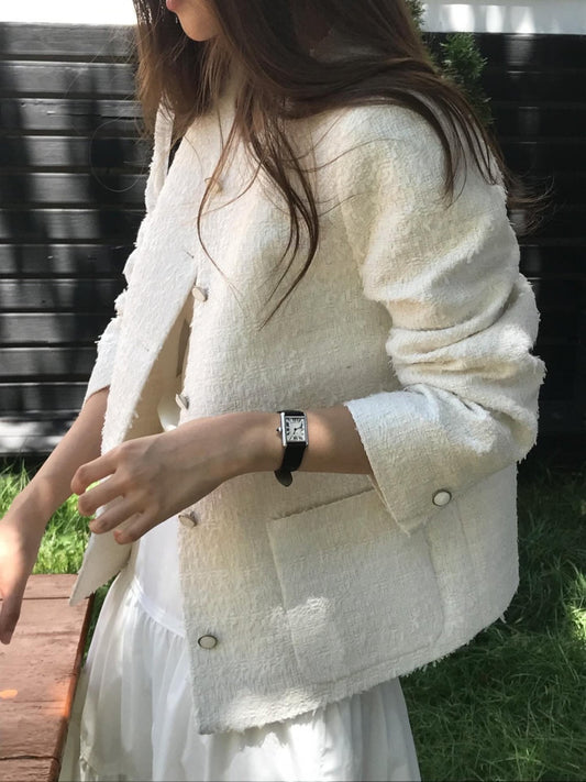 Moore round tweed jacket
