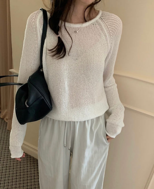 Days linen raglan knit-3col