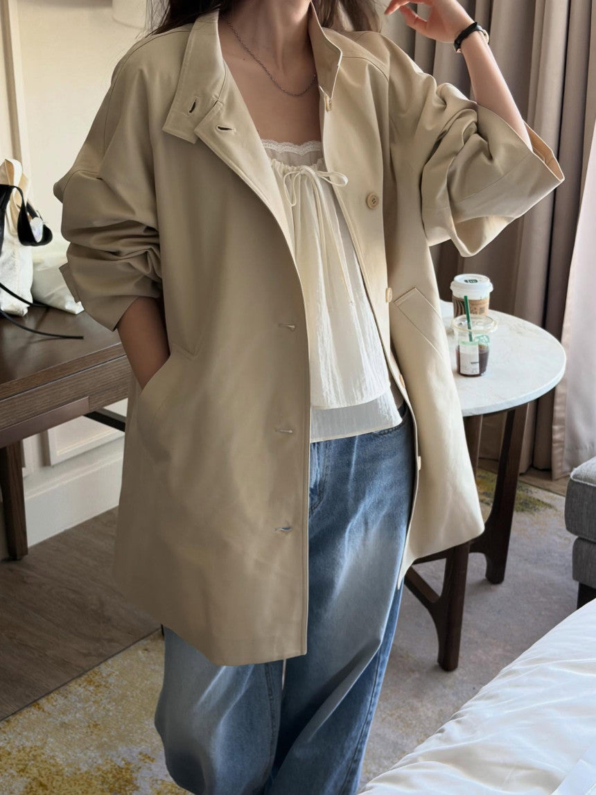 meli high-neck trench-2col