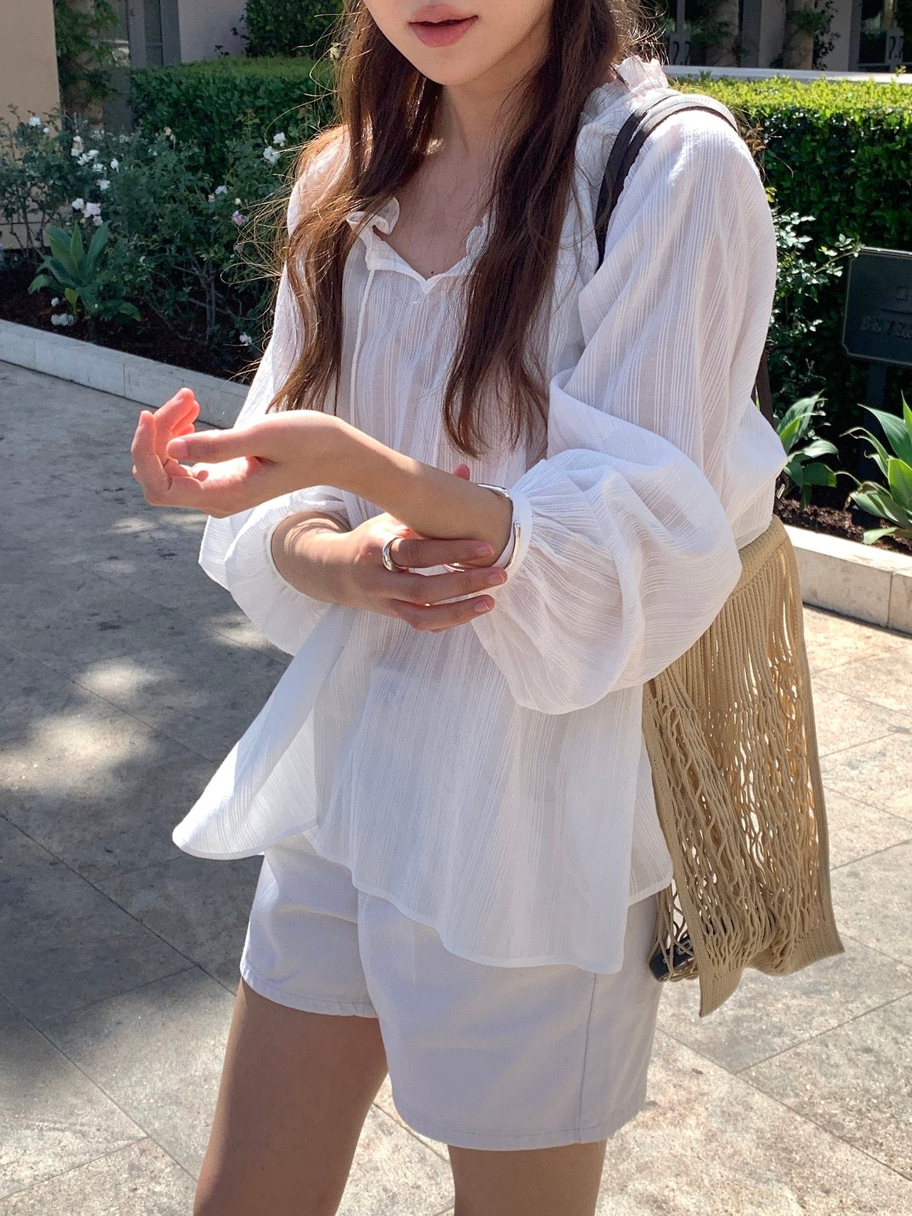 Lea tassel frill blouse