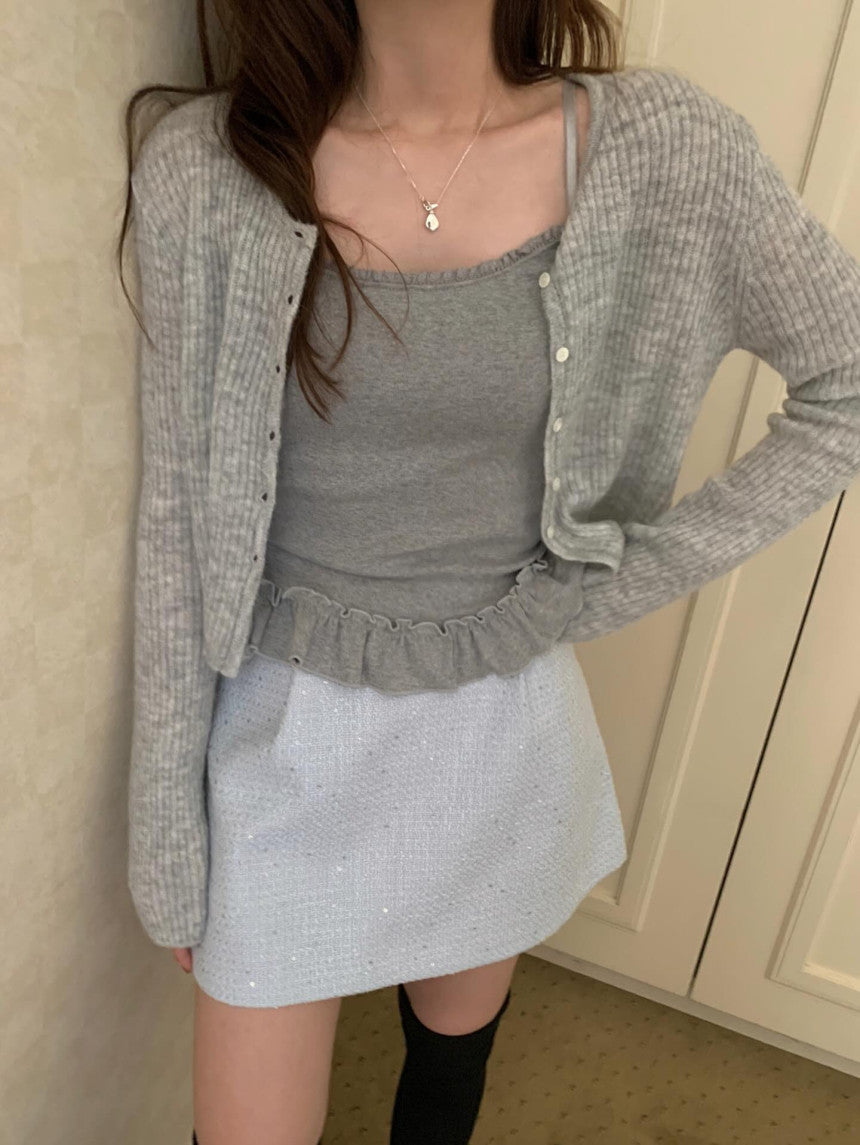 Winkle mini skirt-2col