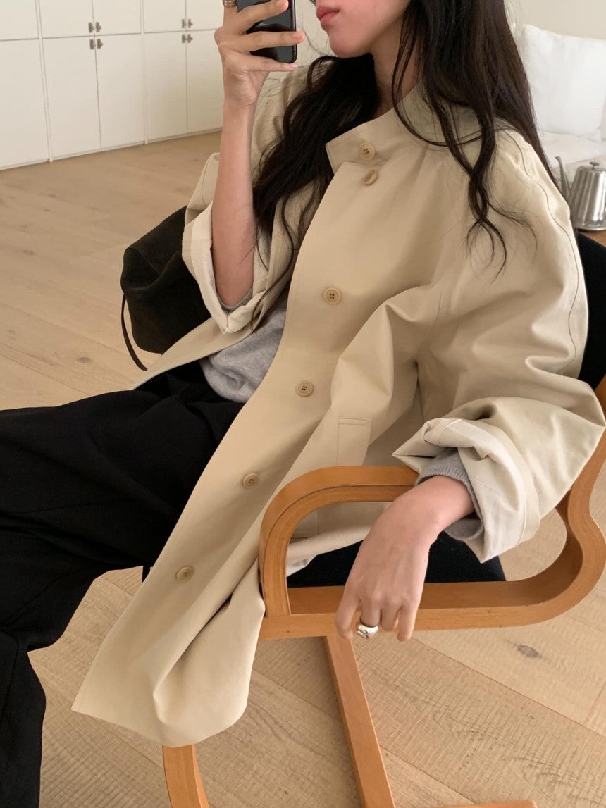 meli high-neck trench-2col