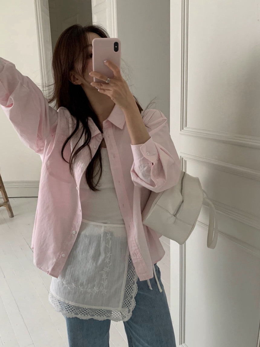 Washing collar shirt-4col
