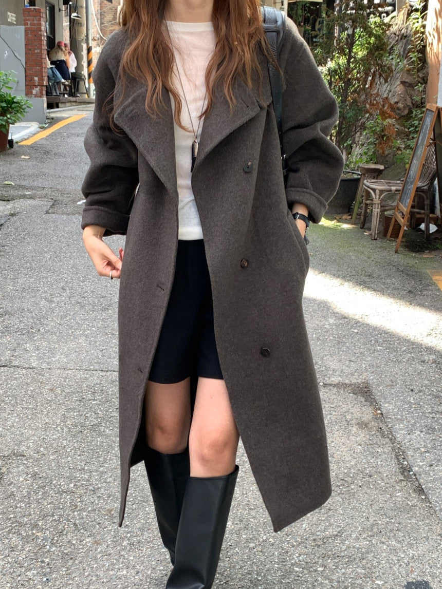 Noel high neck handmade coat-2col