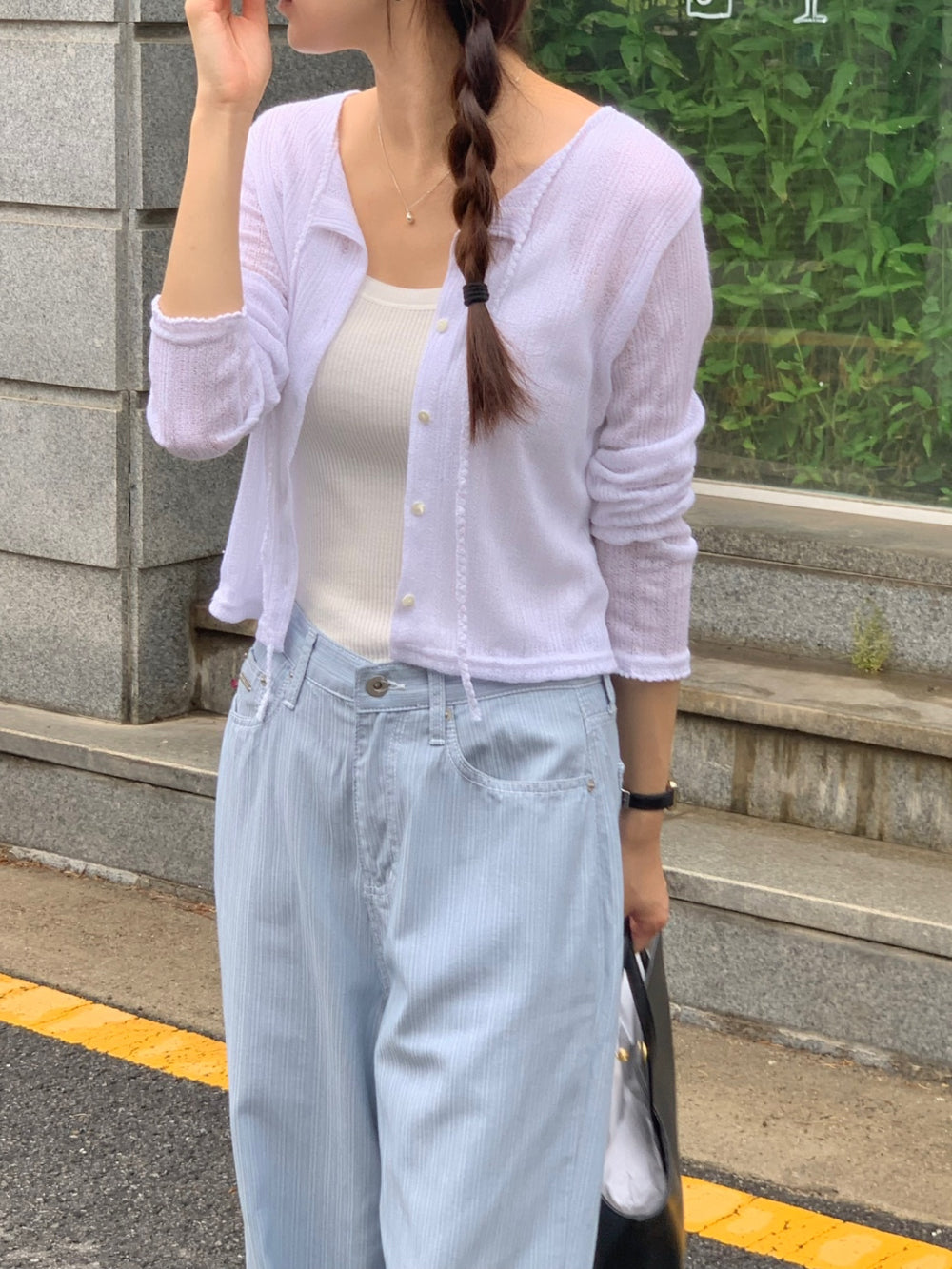 fuzzy cardigan-3col