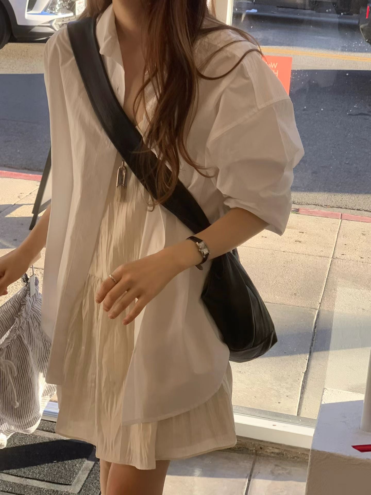 Ounce fond boxy shirt-col