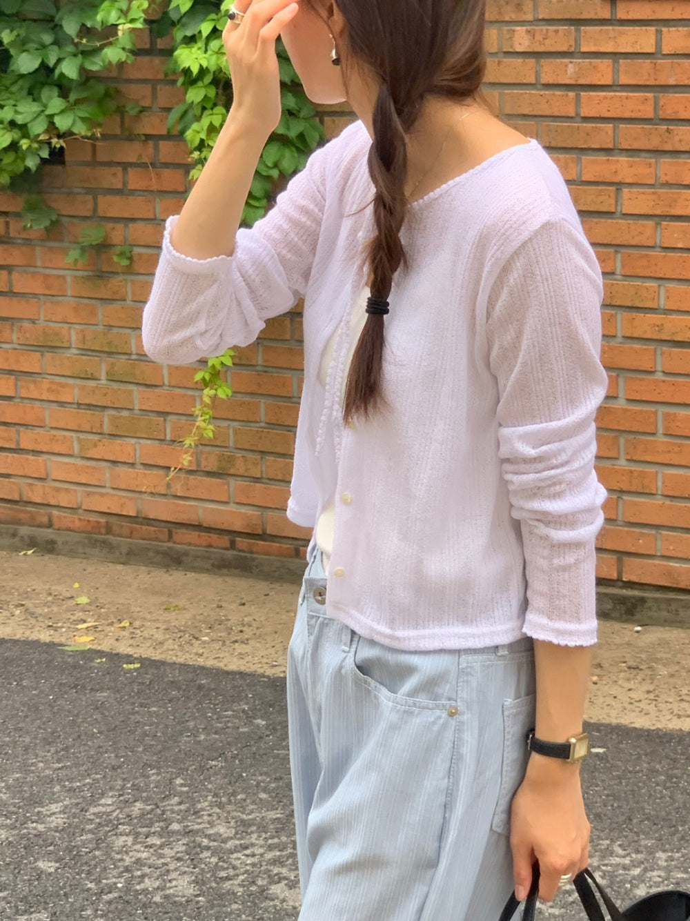 fuzzy cardigan-3col