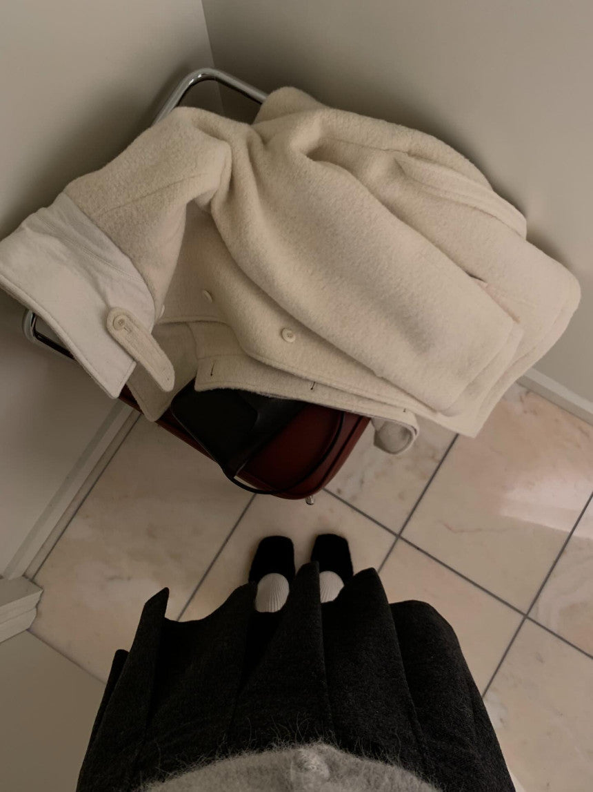 Carry half baby alpaca coat-3col