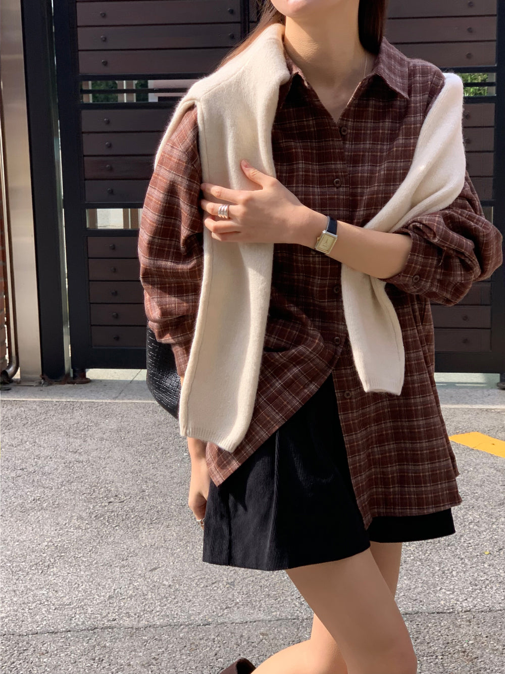 Boston check shirt-2col