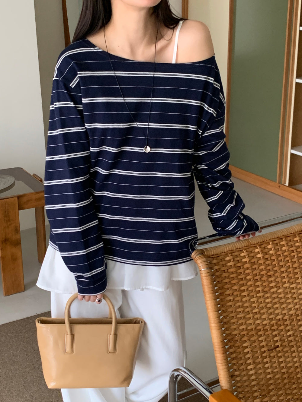 Celine off shoulder T-4col