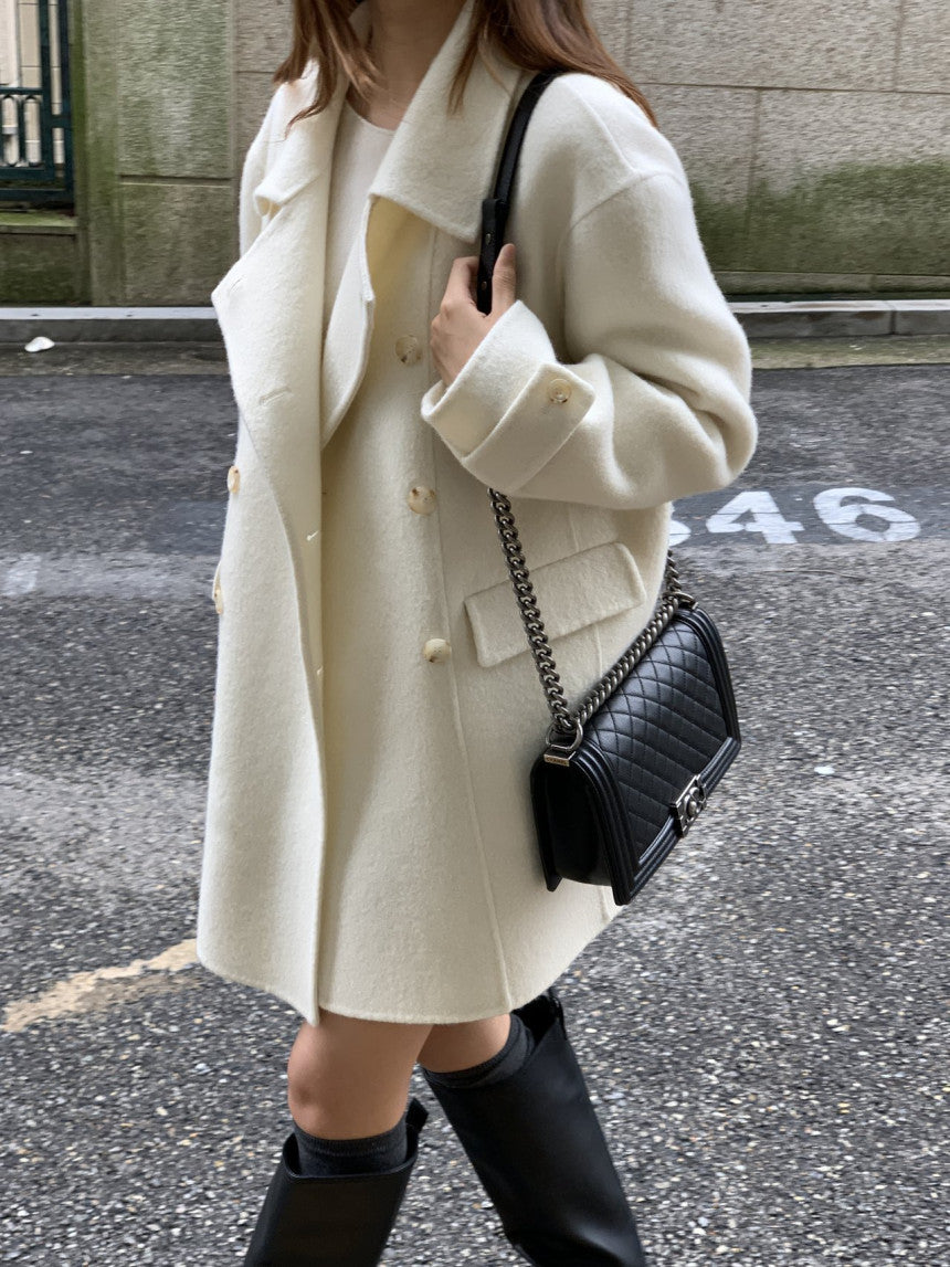 Ellen double handmade coat-2col