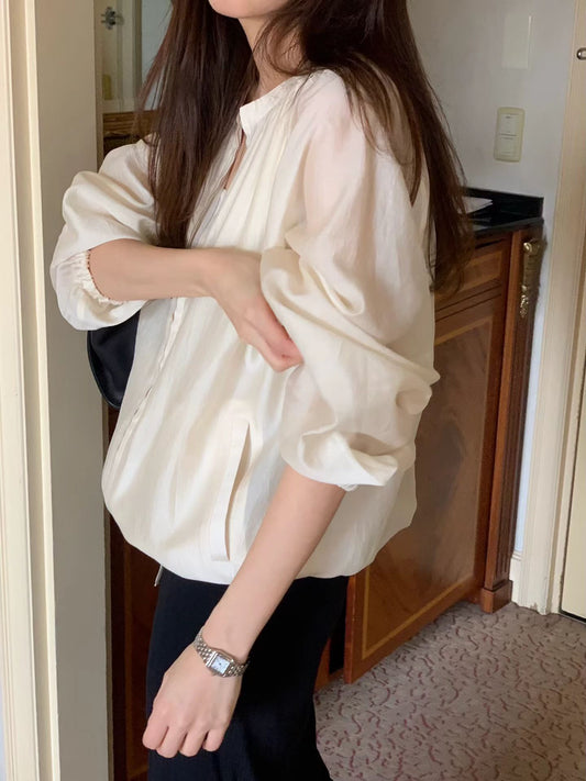 Ounce sheer shirring jumper